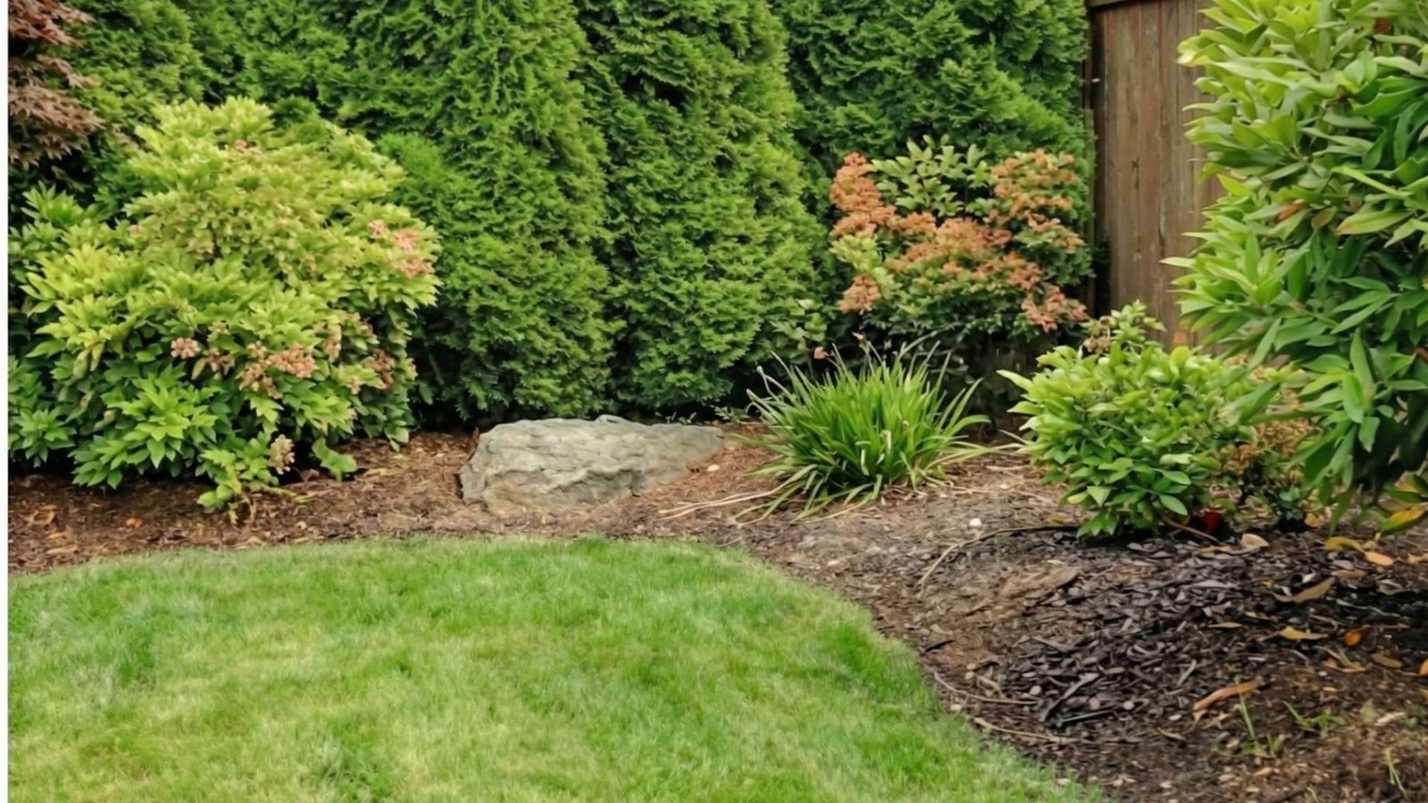 Pet fencing installed along landscaped backyard perimeter